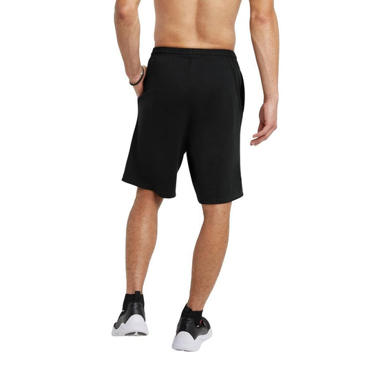 Champion Men'S Graphic Powerblend Fleece Short, Black, Large