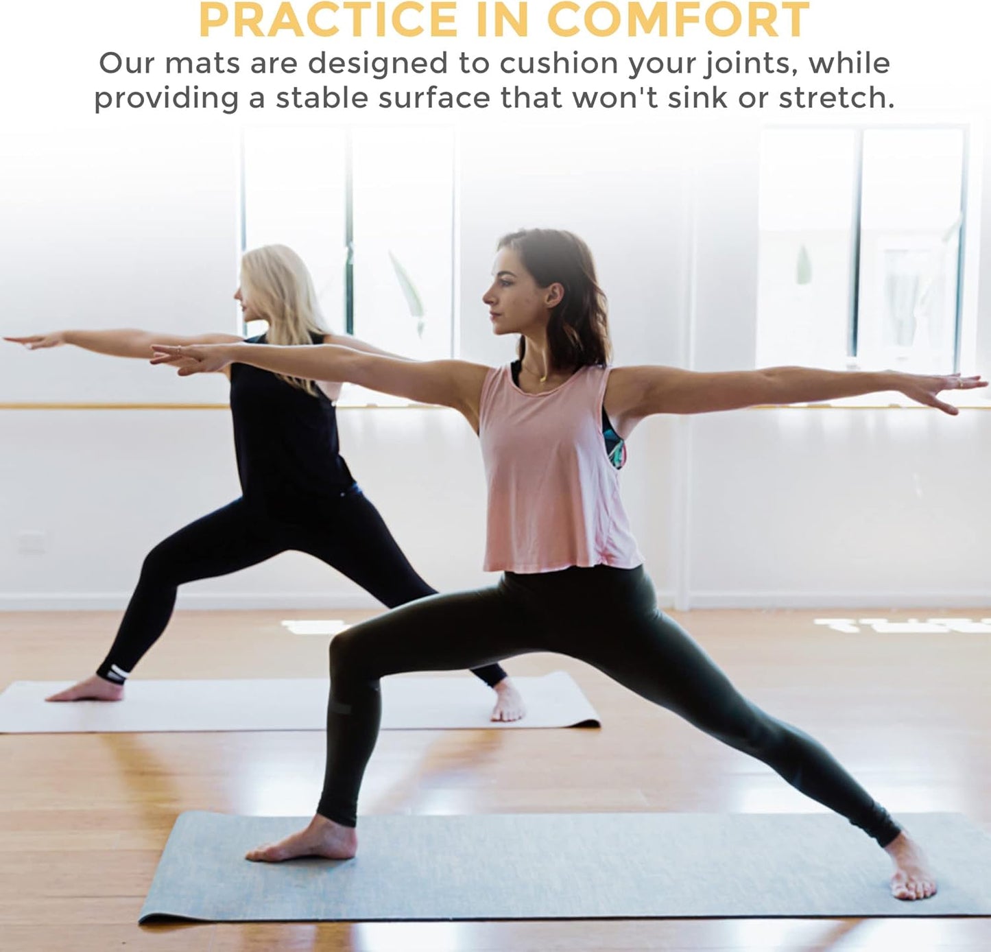 Ajna Organic Jute Yoga Mat - Eco-Friendly Non-Slip Reversible Design - Extra Long 72 Inch - 5mm Thickness - Ideal for All Yoga Practices - Includes Carrying Strap - Vegan Friendly