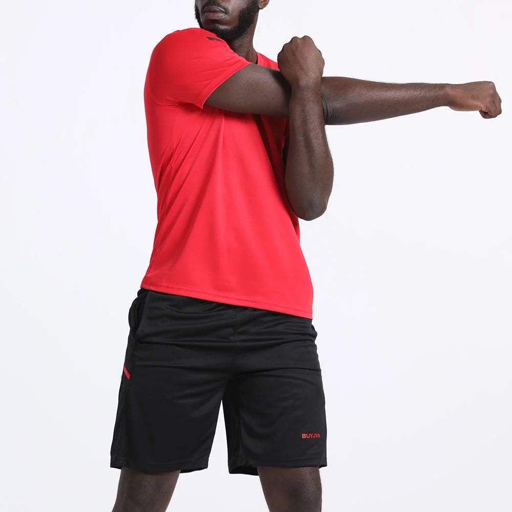 3Pack Men'S Workout Set Gym Clothes Active Shorts Shirt Set for Running Basketball Football and Daily Life,Size S-3XL