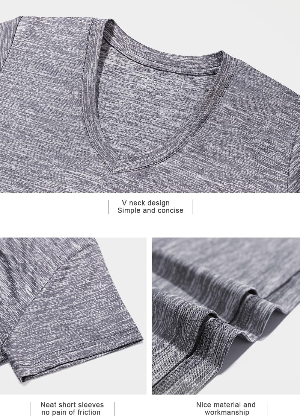 Xelky 3-4 Pack Women'S Dry Fit Tshirt Short Sleeve Moisture Wicking Athletic Shirts Sport Activewear Tee V Neck Workout Top