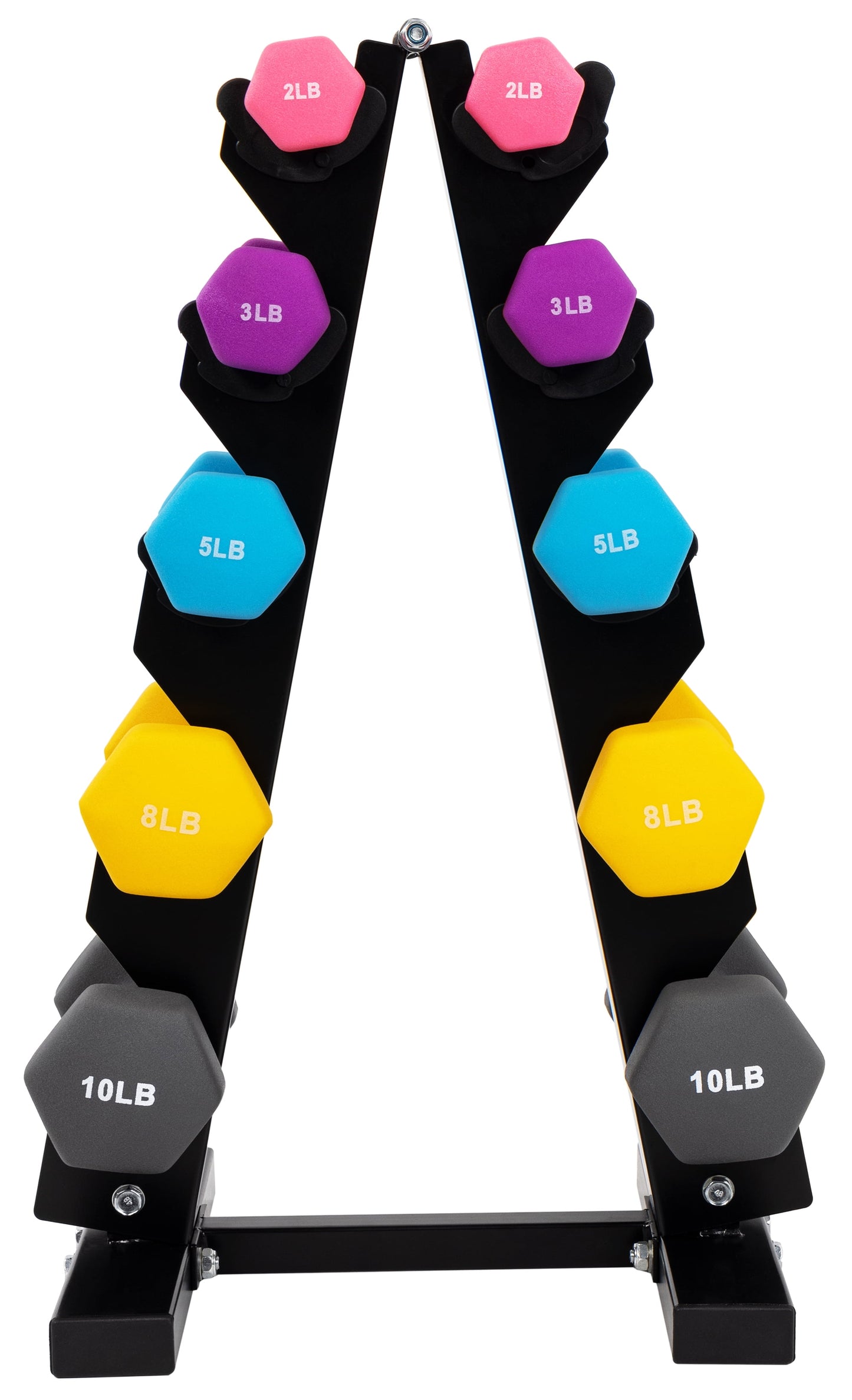 Dumbbell Set with Stand (2Lbs, 3Lbs, 5Lbs, 8Lbs, 10Lbs Set)