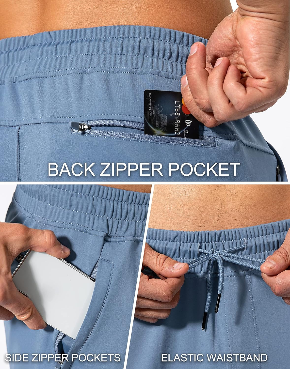 G Gradual Men'S Sweatpants with Zipper Pockets Athletic Pants Traning Track Pants Joggers for Men Soccer, Running, Workout