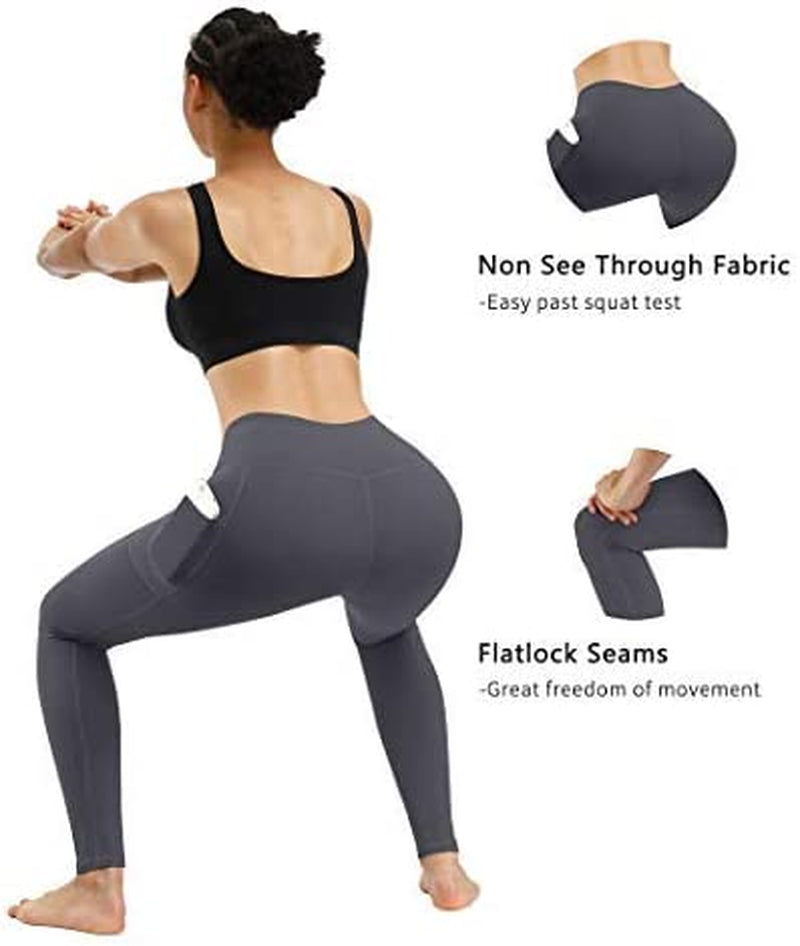 Fengbay 3 Pack High Waist Yoga Pants,Yoga Pants for Women Tummy Control Workout Pants 4 Way Stretch Leggings with Pockets