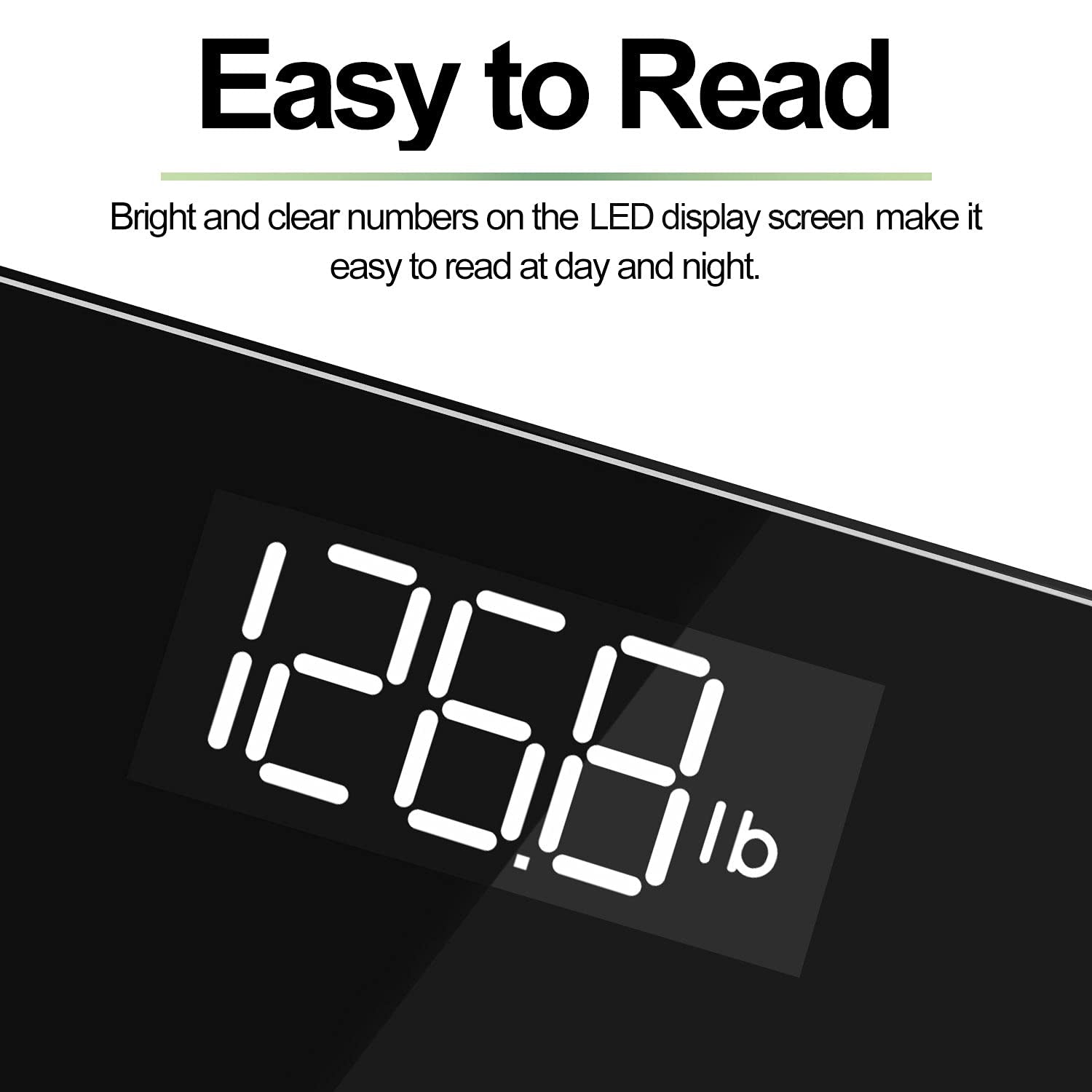 RENPHO Scale for Body Weight, Digital Bathroom Scale with Backlit LED Display, Highly Accurate & Measures Weight up to 400 Lb/180Kg, Batteries Included, Black-Core 1S