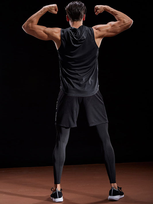 NELEUS Dry Fit Workout Athletic Muscle Tank Top Running Shirts with Hoods