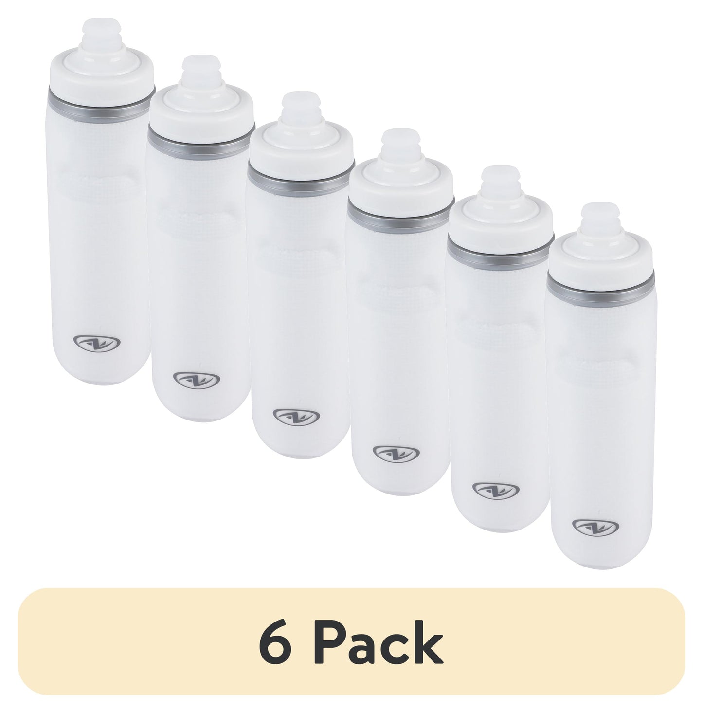 (6 Pack)  24 Oz Squeeze Bottle, Gray