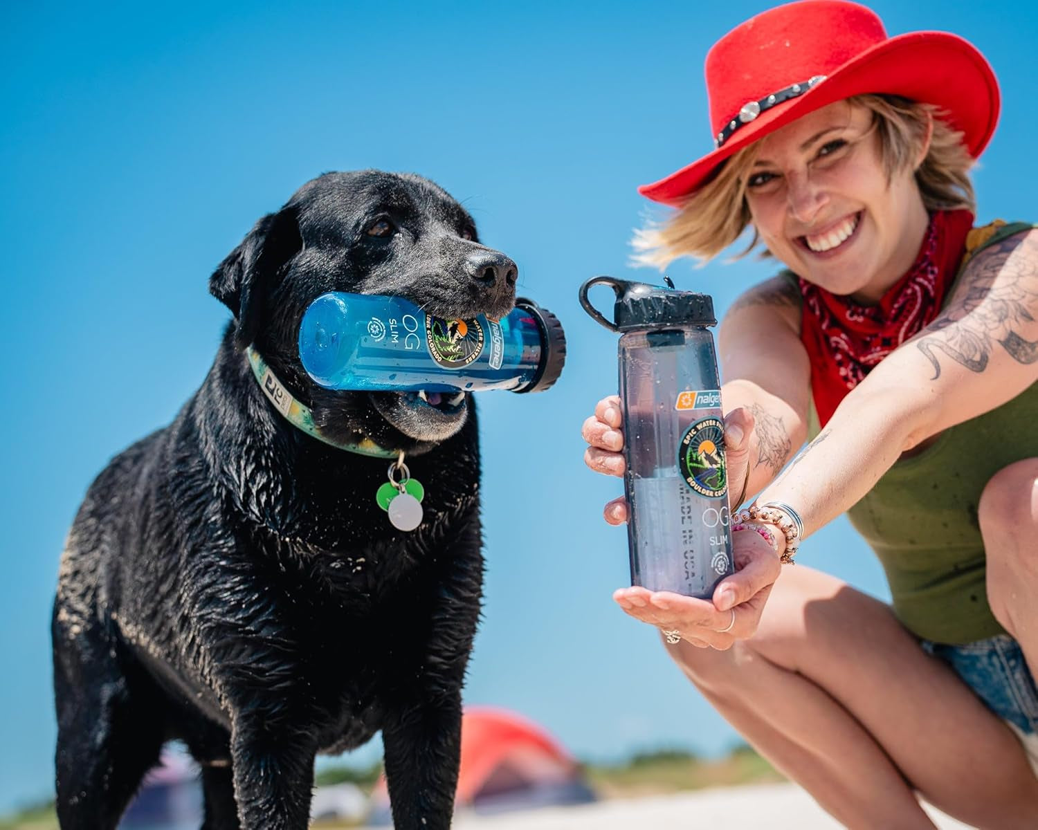 Epic Water Filters Nalgene OG Water Bottle with Filter, USA Made, BPA Free, Removes 99.99% Tap Water Contaminants, Forever Chemicals, Rep Your Water Art, 48 Oz