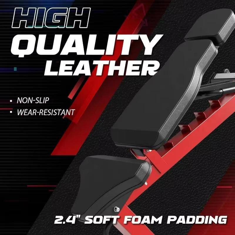 Adjustable Weight Bench, Adjustable Strength Training Bench for Full Body Workout, Workout Bench with 7 Back Positions