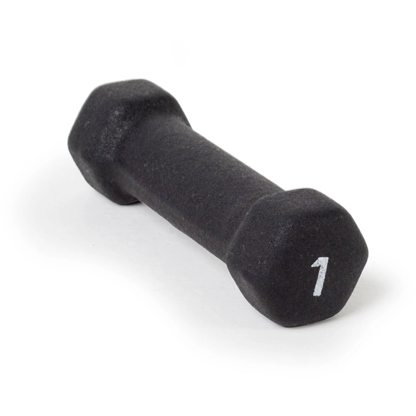 Barbell, 1Lb Black Neoprene Dumbbell, Single