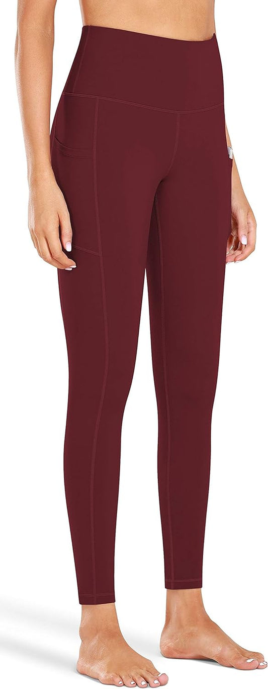 Fengbay High Waist Yoga Pants, Pocket Yoga Pants Tummy Control Workout Running 4 Way Stretch Yoga Leggings