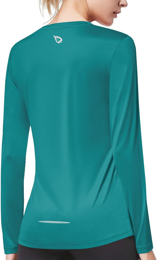Baleaf Long Sleeve Workout Tops for Women Running Athletic Shirts Active Quick Dry Lightweight Moisture Wicking