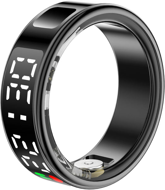Smart Ring, Fitness Tracker Ring, Cordless Sports Health Tracker with APP, Support BT, IP68 Waterproof Activity Tracker for Men Women Birthday Gift (#10)