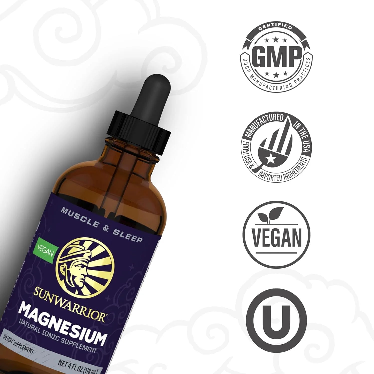 Magnesium Natural Ionic Supplement Liquid 4 Oz Dietary Supplement