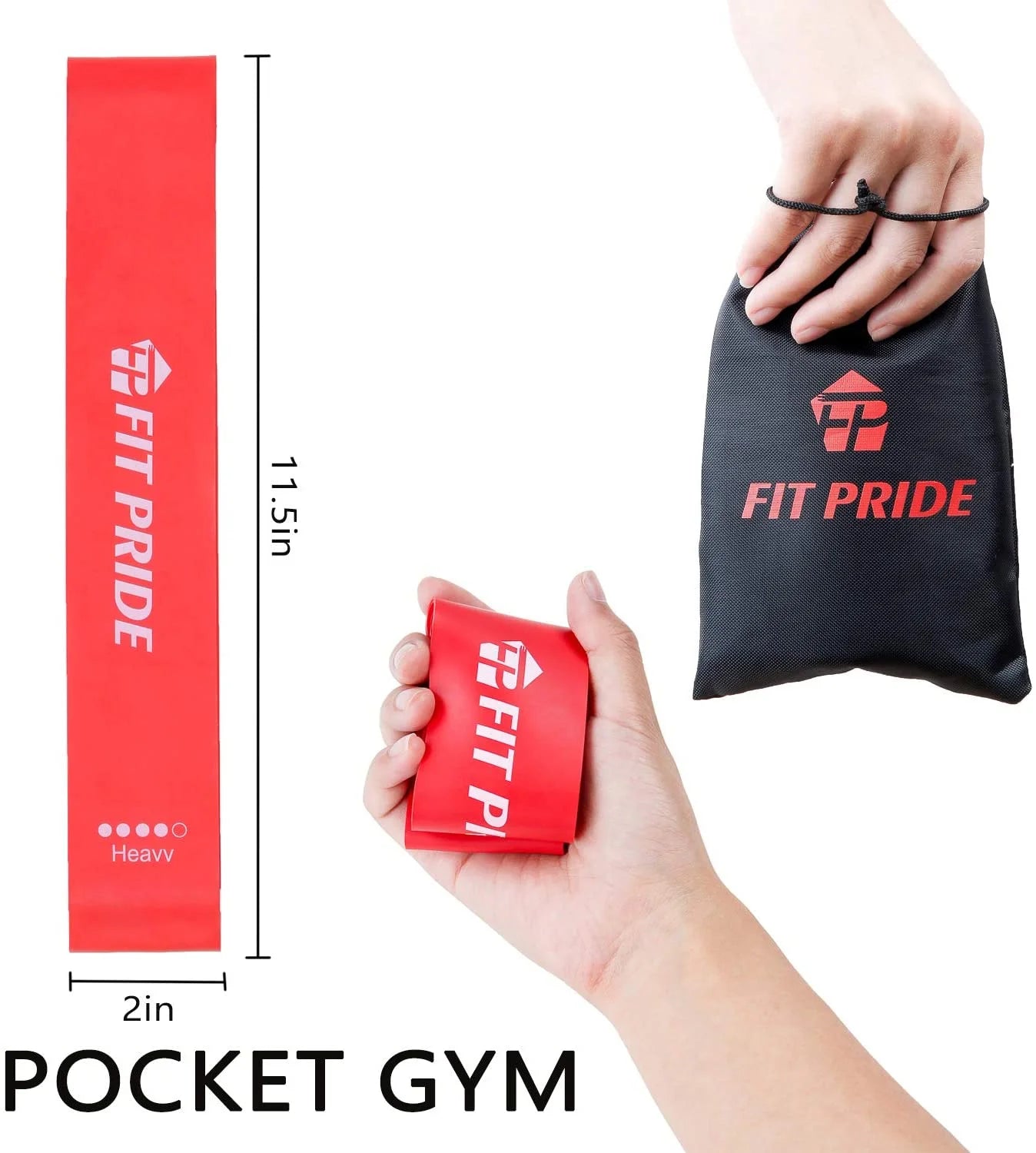 Resistance Bands, Workout Bands, Exercise Bands with 5 Sets of Different Tension Level for Physical Therapy, Strength Training and Home Workout with Carry Bag