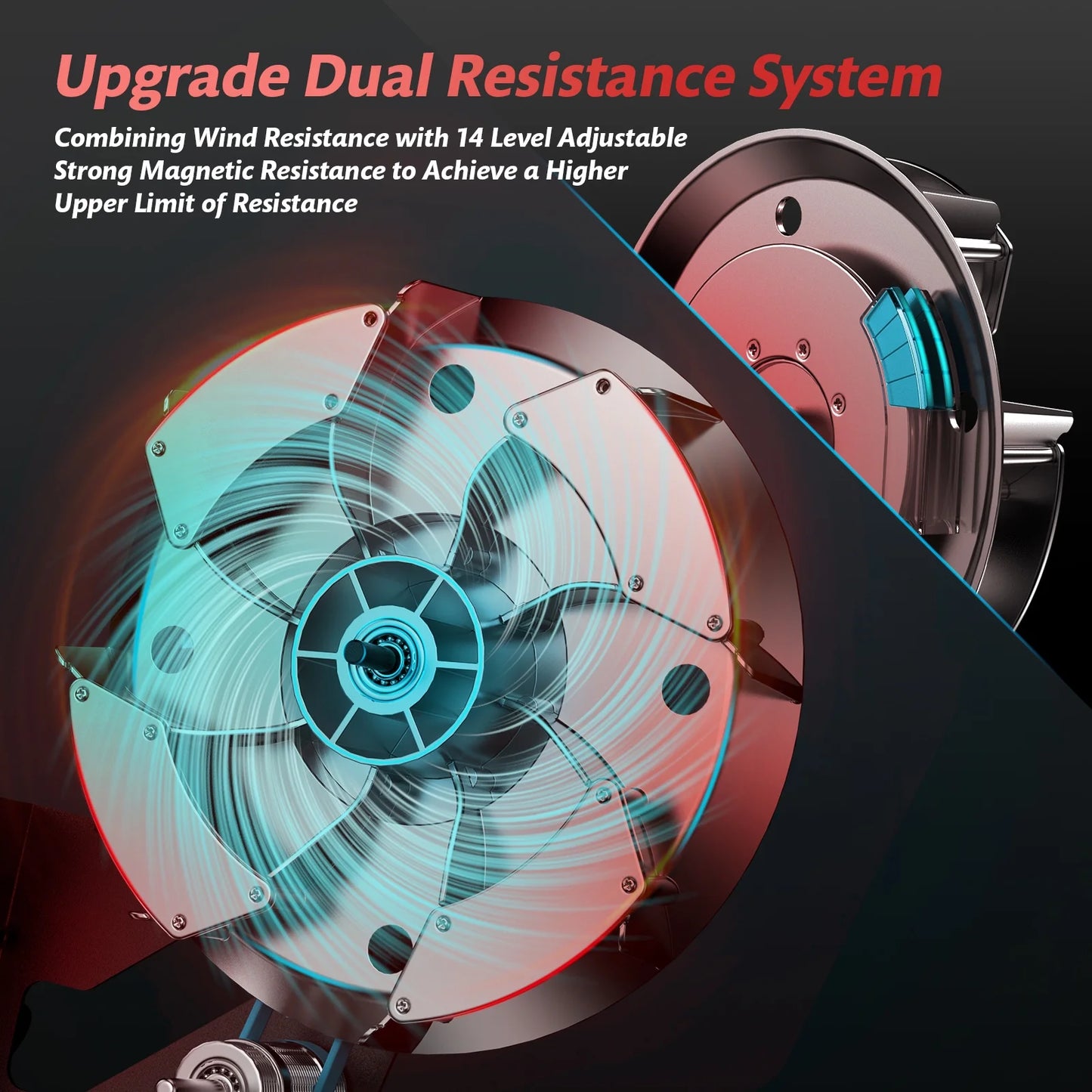 Dual Wind&Magnetic Rowing Machine 450Lbs Weight Capacity Foldable Exercise Rower Full Motion Air Rower Machine with Built-In Bluetooth App for Home Cardio Workout