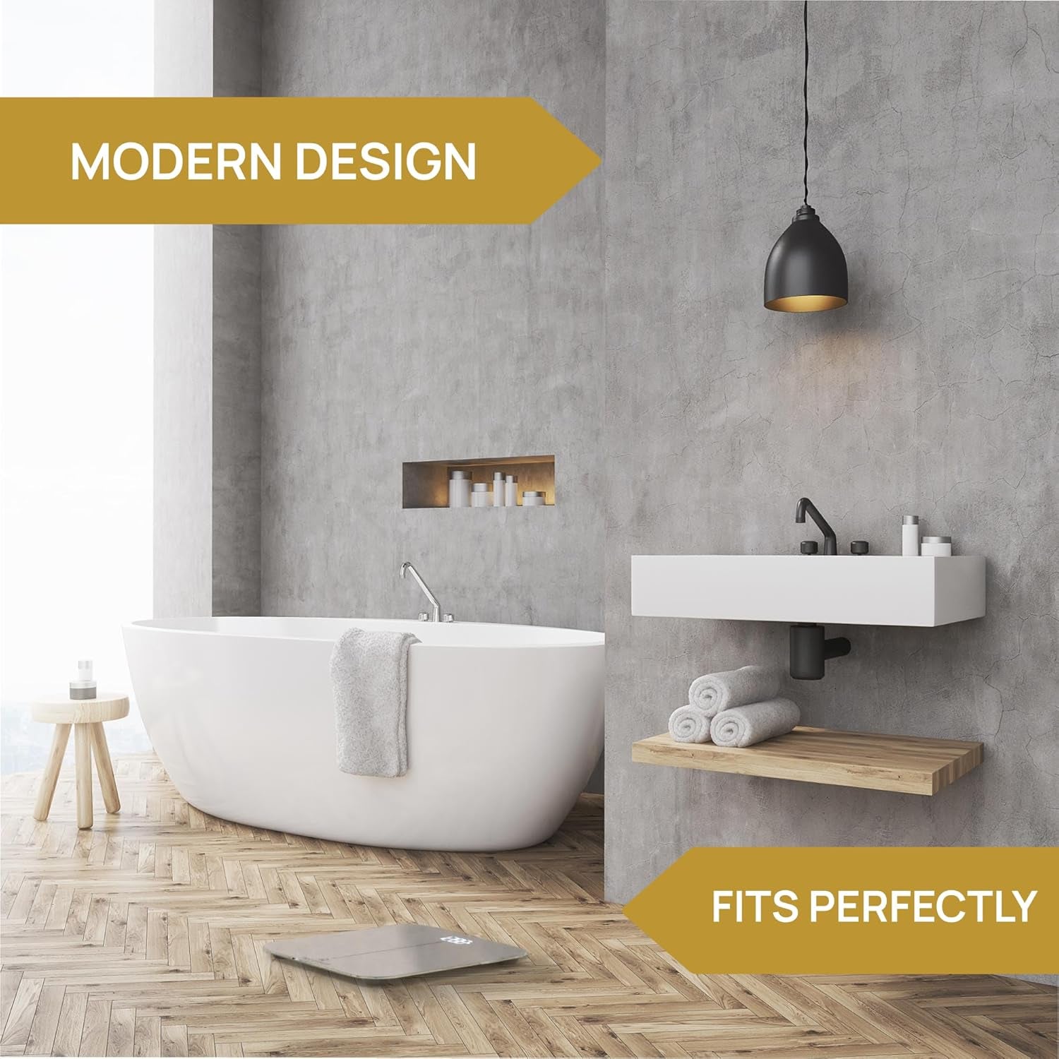 INEVIFIT Premium Bathroom Scale, Highly Accurate Digital Bathroom Body Scale, Precisely Measures Weight up to 400 Lbs