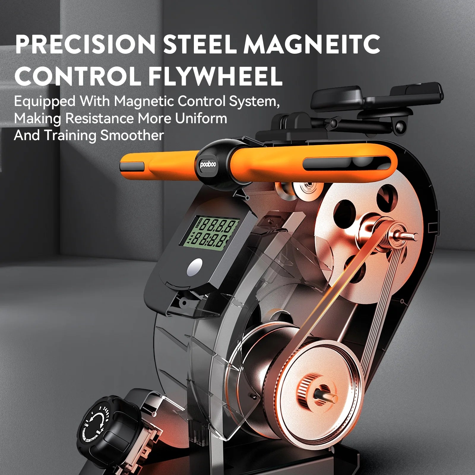 Magnetic Rowing Machines Rower Foldable with 8 Level Resistance Indoor Rower Machines with Digital Monitor & Transport Wheels Max Weight up to 350 Lbs