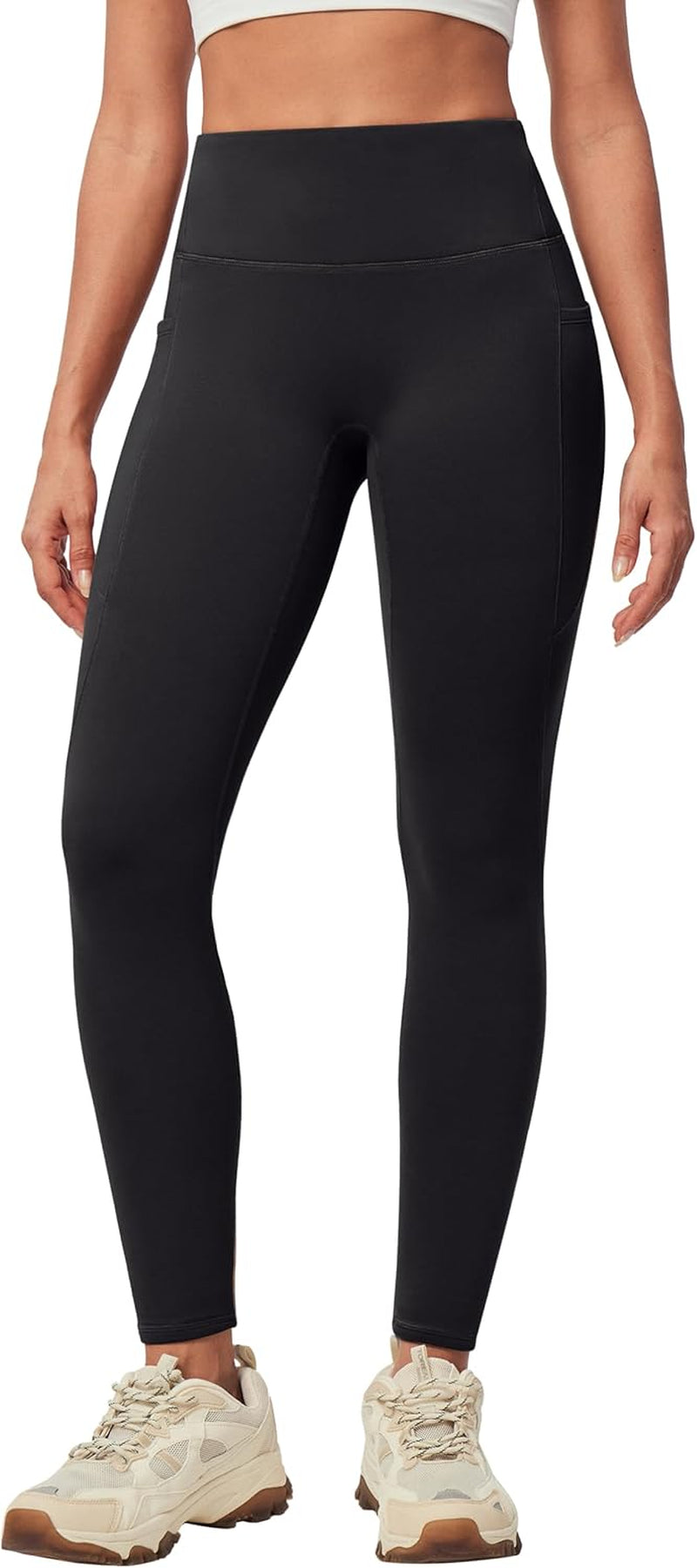 IUGA Women'S Fleece Lined Leggings with Pockets Winter Warm Thermal Leggings for Women High Waisted Yoga Pants