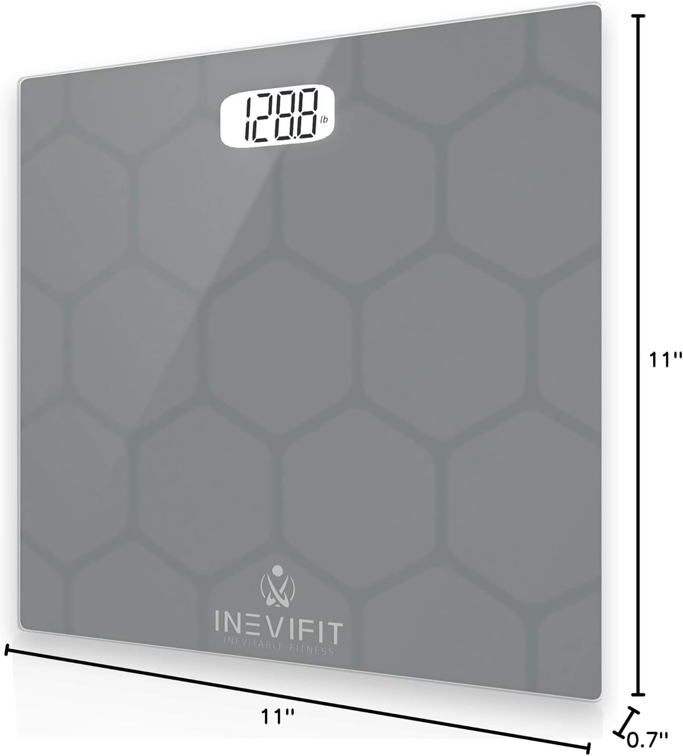 INEVIFIT Bathroom Scale, Highly Accurate Digital Bathroom Body Scale, Measures Weight up to 400 Lbs. Includes Batteries