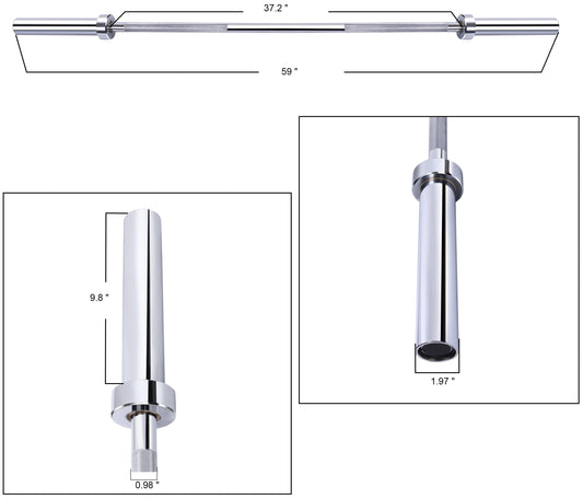 Olympic Bar for Weightlifting and Power Lifting Barbell, 700-Pound Capacity