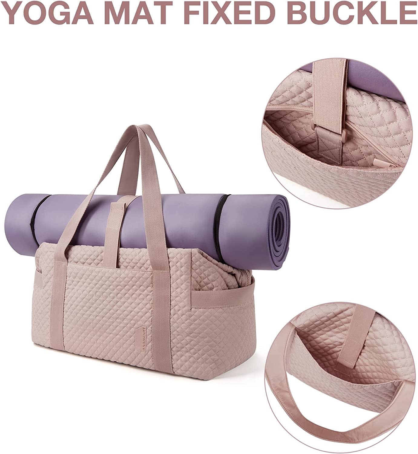 BAGSMART Large Gym Bag with Yoga Mat Buckle, Weekender Overnight Bag for Women, Travel Duffle Bag for Travel Essentials, Carry on Tote Bag Hospital Bag for Labor and Delivery