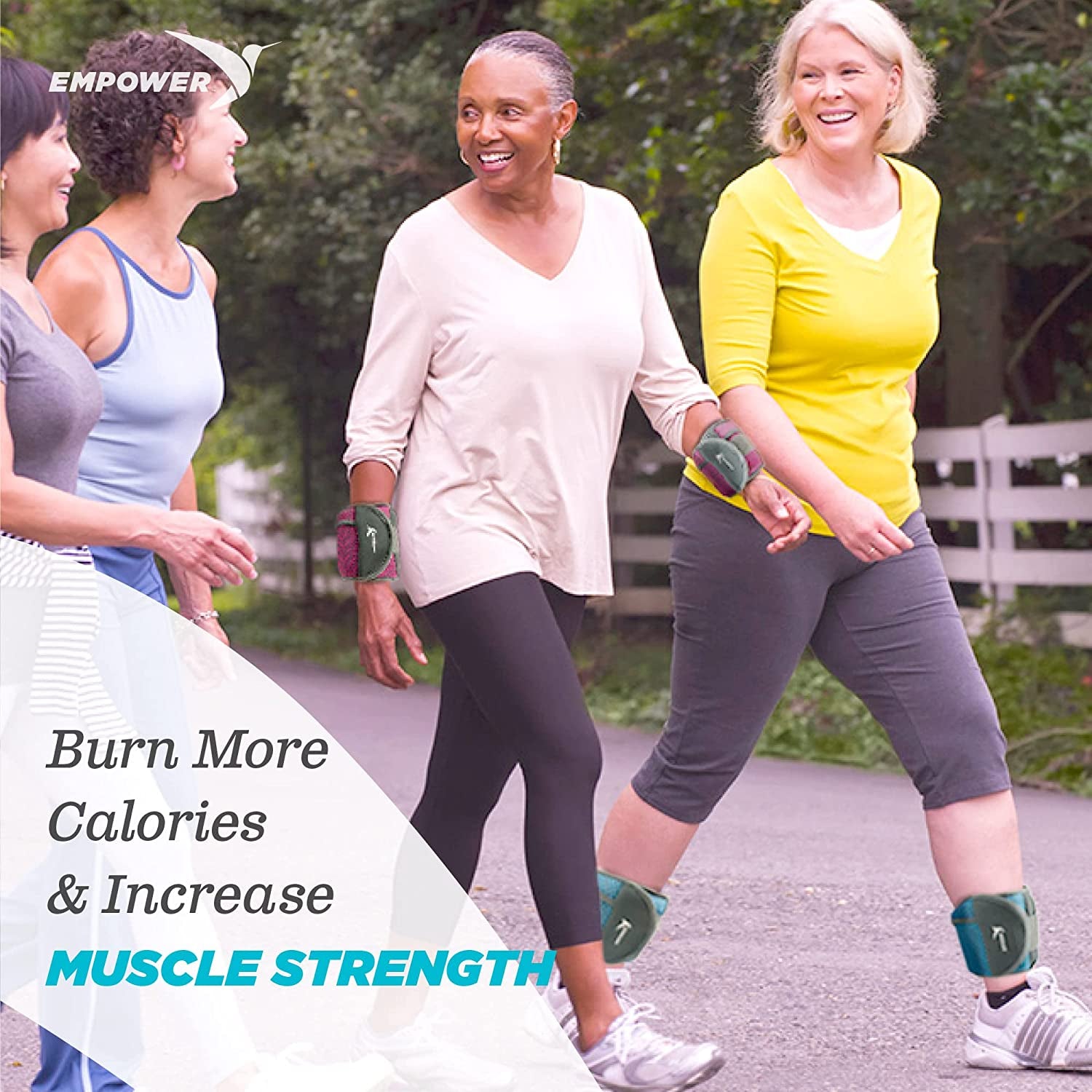 Empower Adjustable Ankle and Wrist Weights for Women - Ideal for Walking, Jogging, Toning, Resistance Training, and Physical Therapy (Available in Two Adjustable Versions: 3-4-5 lbs or 4-6-8 lbs)