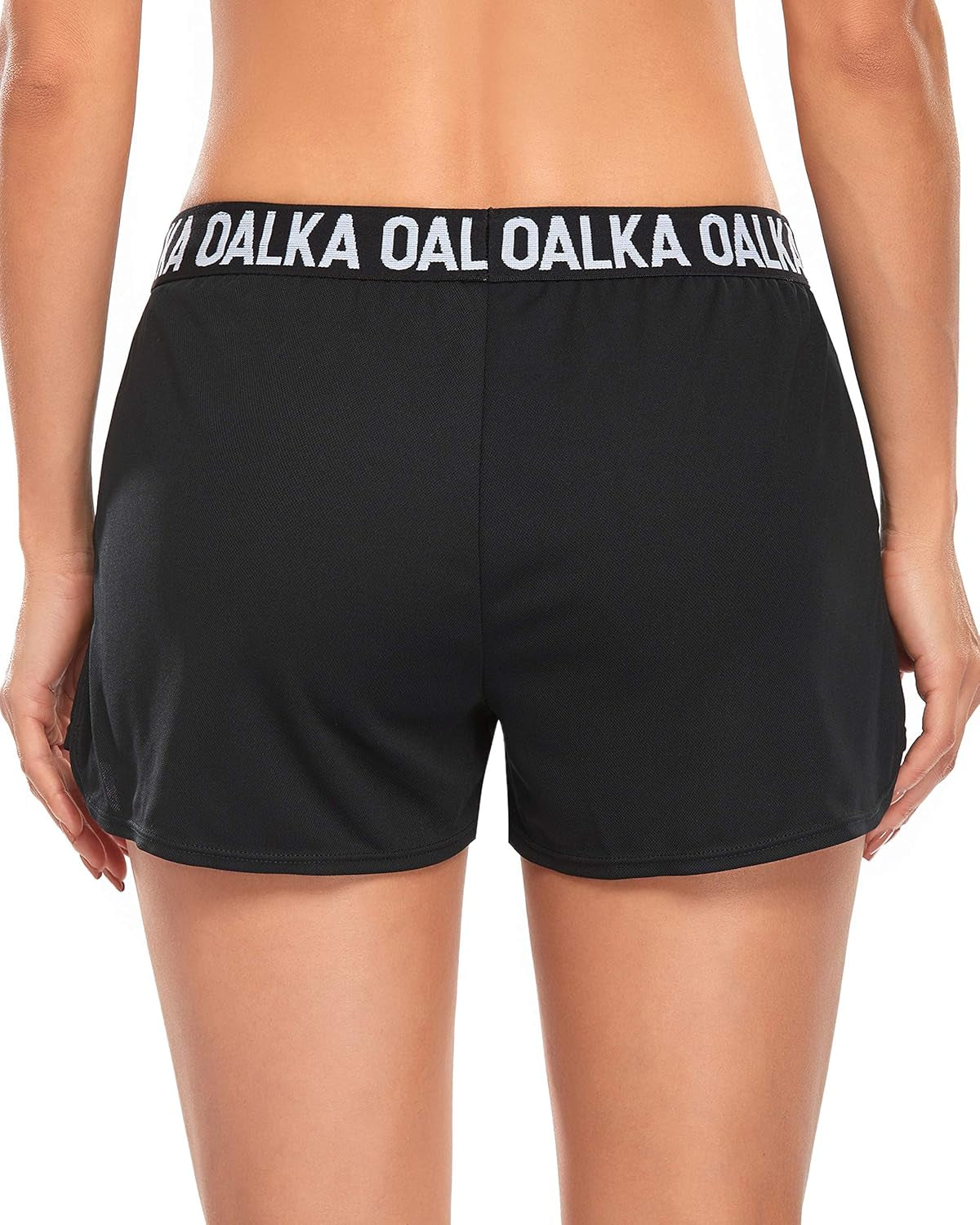 Oalka Women'S Running Shorts Out Side Pockets Sports Athletic Workout Fittness Lightweight Gym Shorts