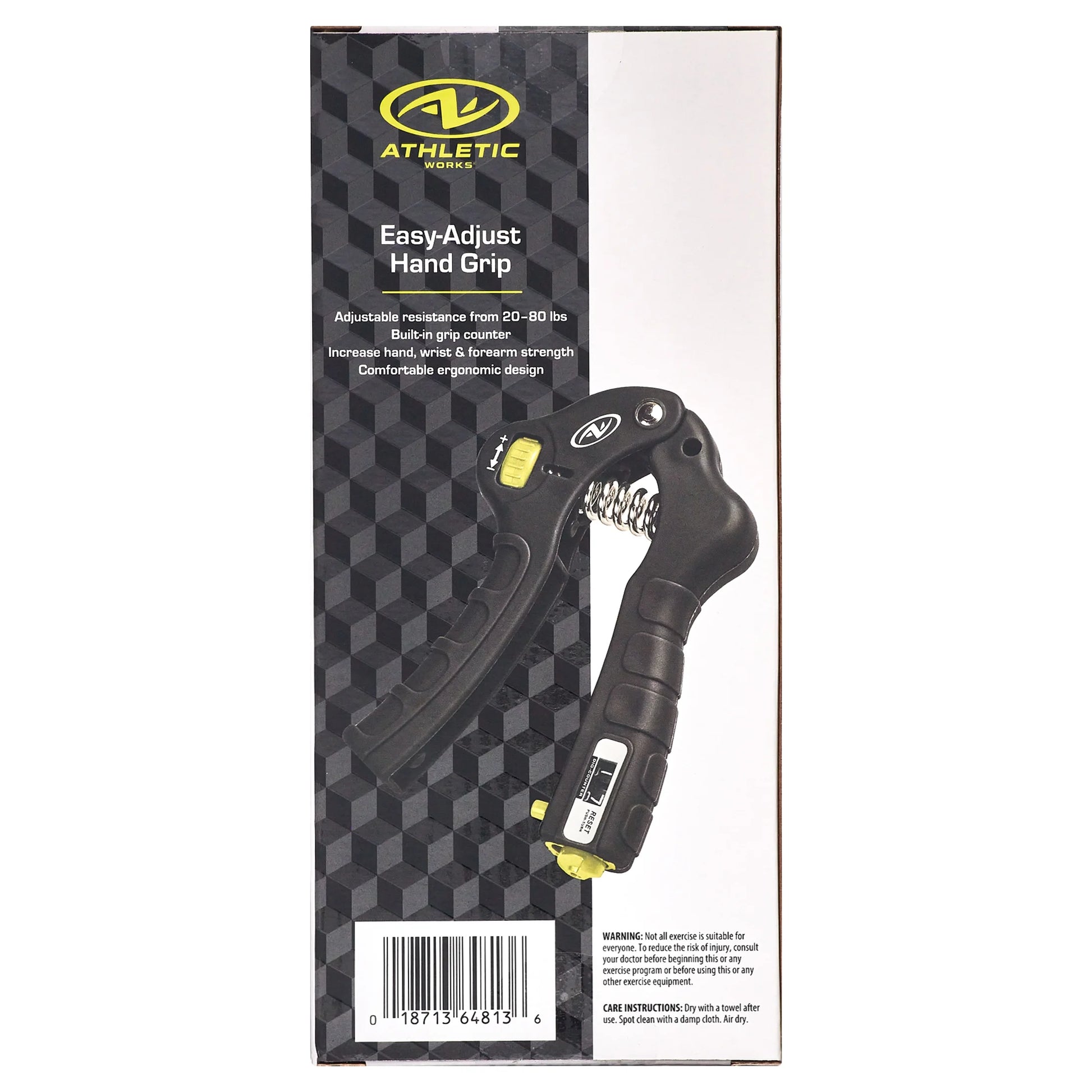 Adjustable Hand Grip Exerciser, Wrist and Forearm Strength, One-Size