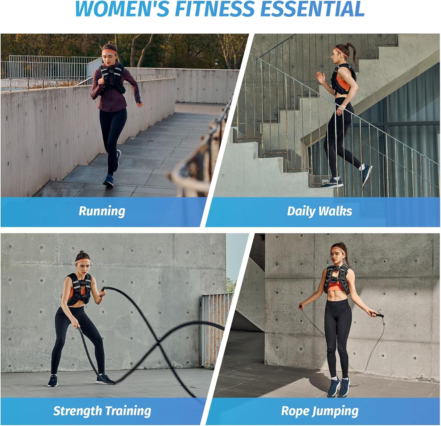 ZELUS Adjustable Weighted Vest (6-30 lbs) with Reflective Stripes for Enhanced Workout, Strength Training, Running, Fitness, Muscle Building, and Weight Loss