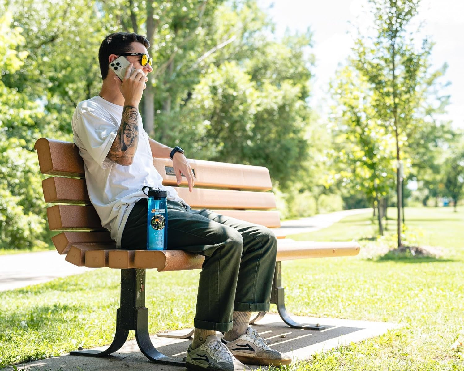 Epic Water Filters Nalgene OG Water Bottle with Filter, USA Made, BPA Free, Removes 99.99% Tap Water Contaminants, Forever Chemicals, Leclair Art, 48 Oz