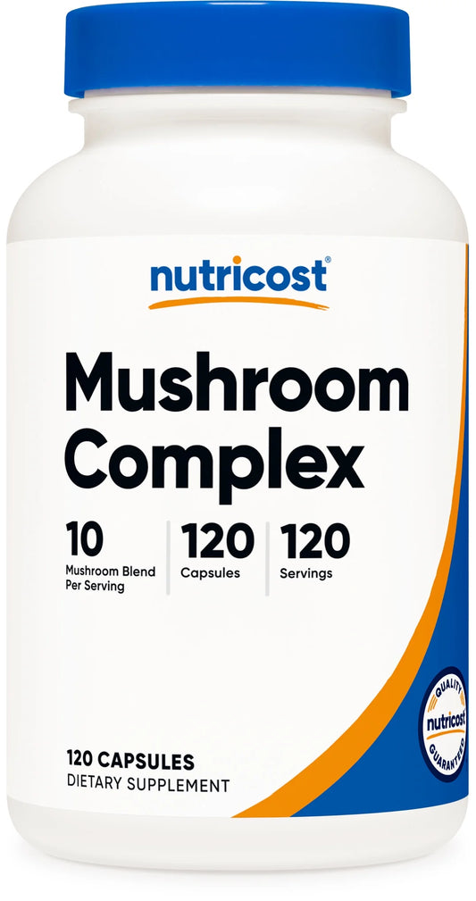 Mushroom Complex Supplement, 120 Capsules - 10 Mushroom Blend - Supplement