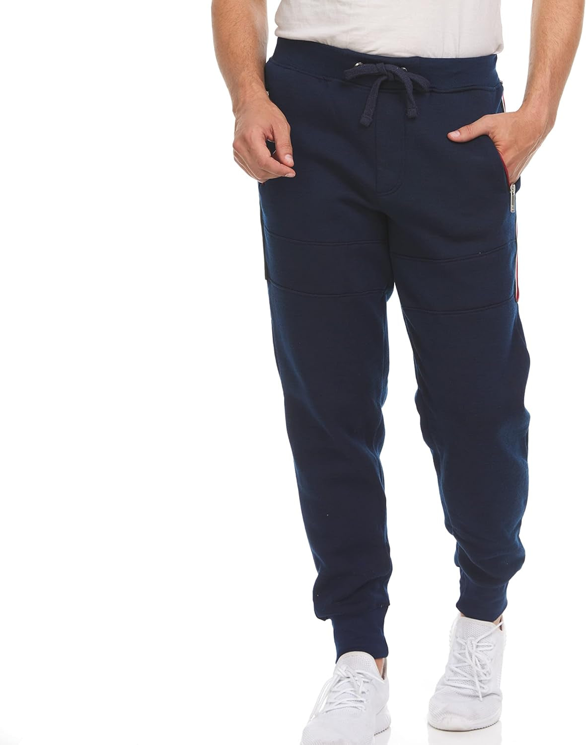 Joggers for Men Zipper Pockets Men'S Sweatpants Athletic Gym Workout Soft Fleece Casual Sweatpants for Men