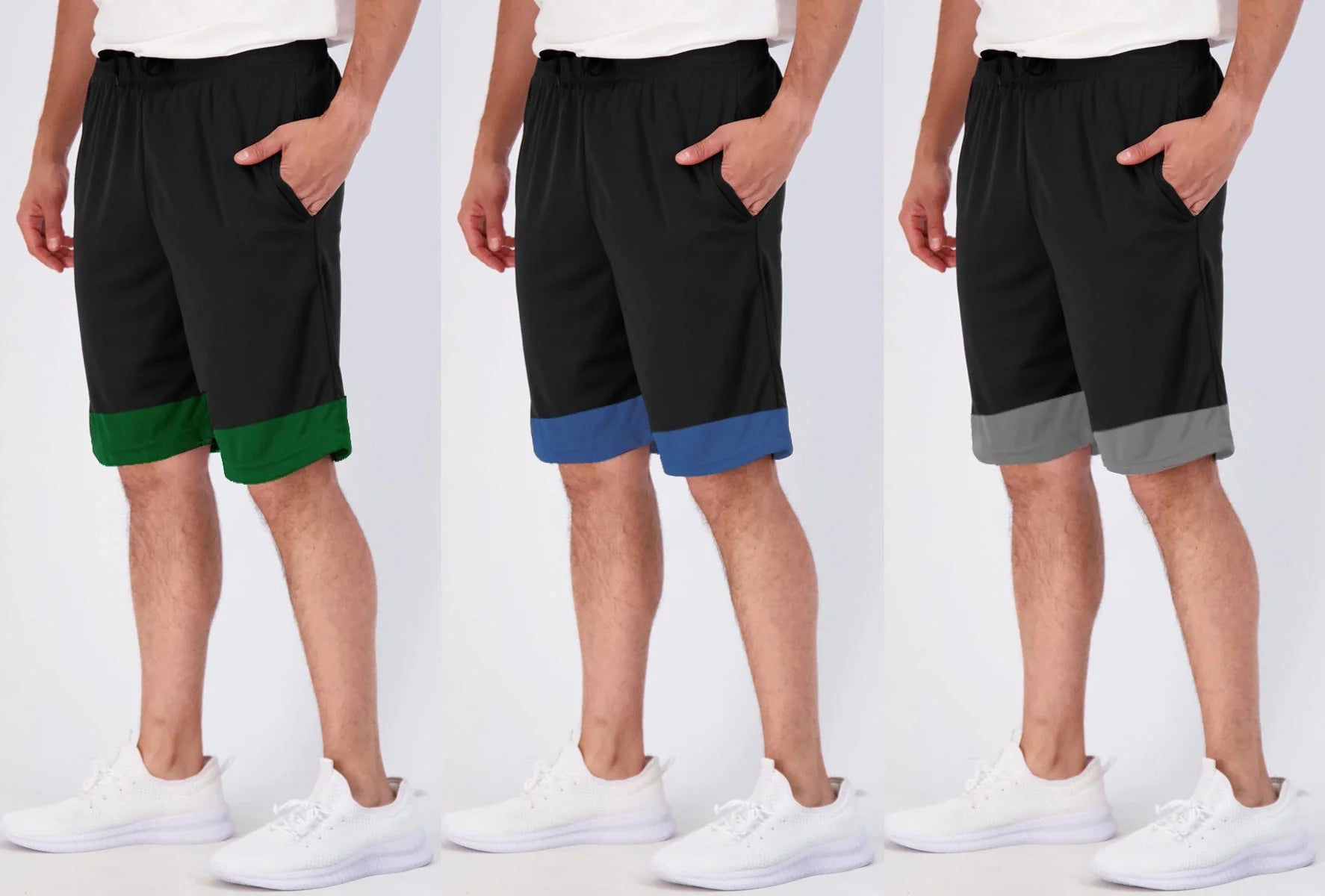 5 Pack Men'S Athletic Shorts Mesh Workout Gym Activewear Basketball Shorts 8" Inseam with Pockets