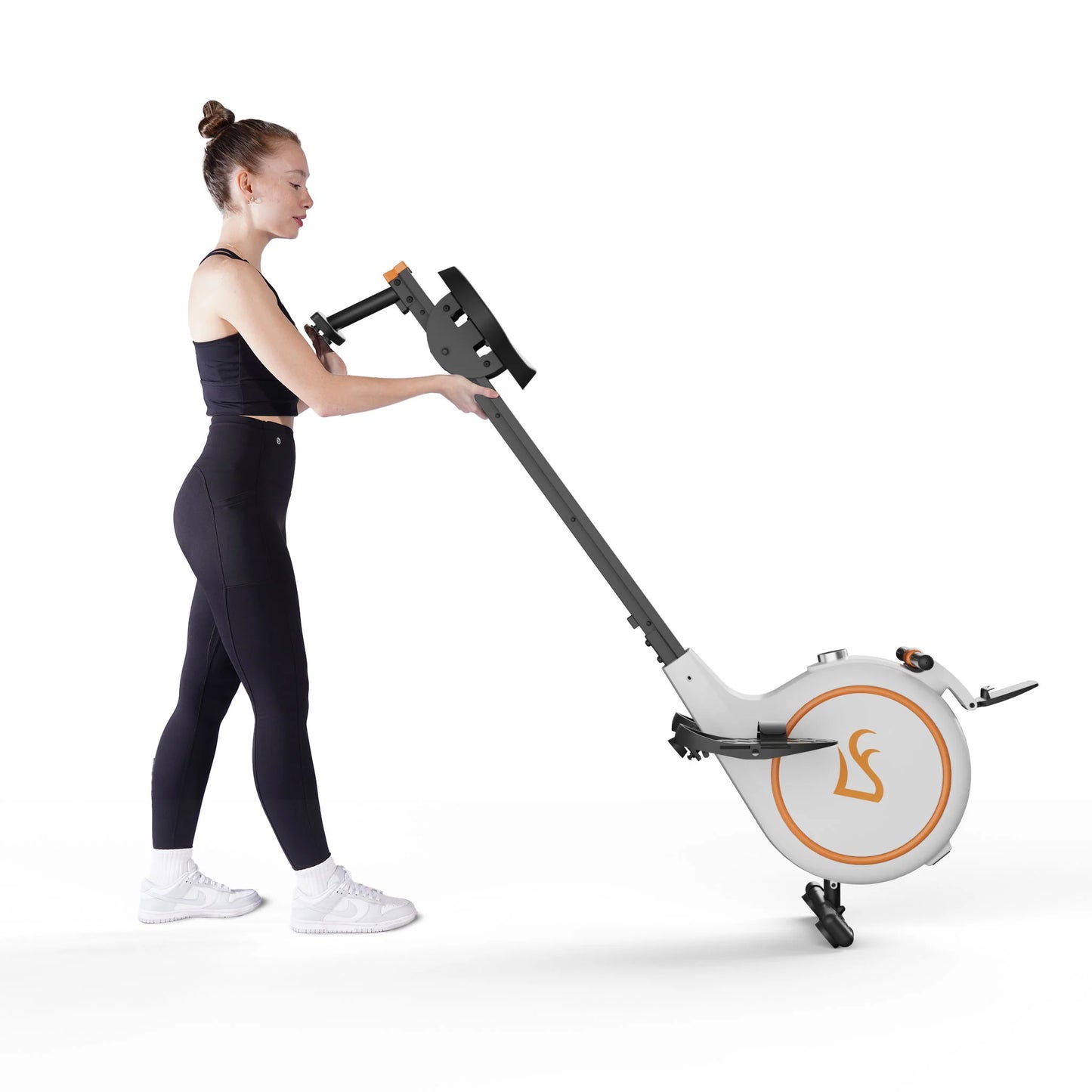 Deerrun RW600 Adjustable Magnetic Resistance Long Slide Rail Smart Rowing Machine with Pitpat