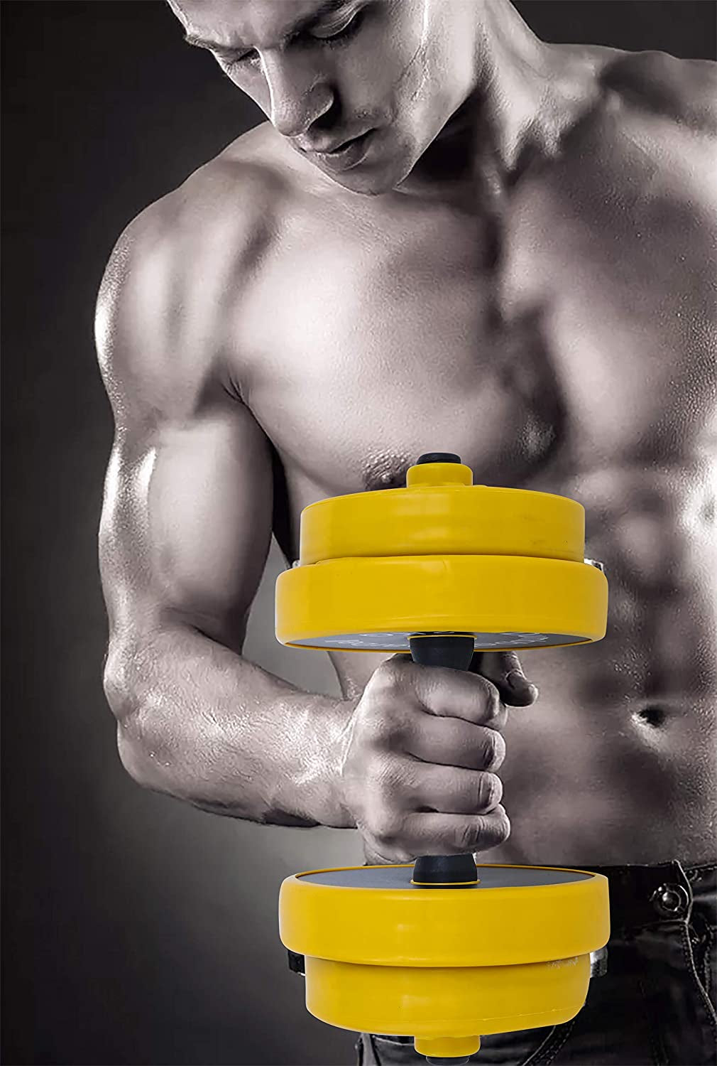 Professional Adjustable Dumbbell and Kettlebell Weight Set, 3-in-1 Barbell Weight System (20-40-50-70LB), Non-Slip, Versatile Design