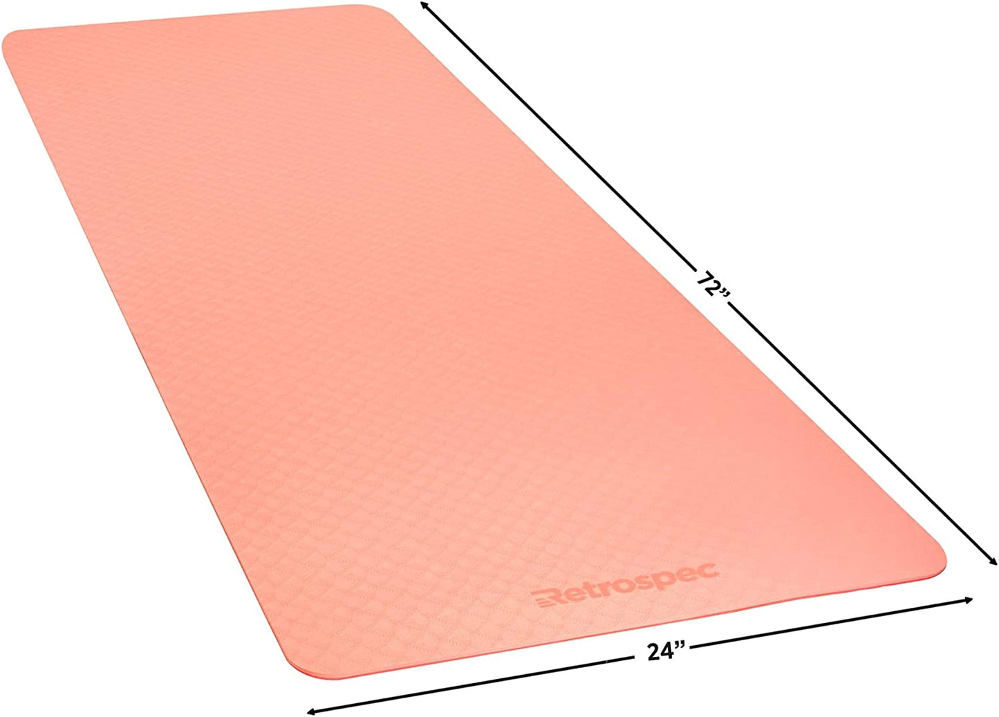 Retrospec Zuma Yoga Mat for Men & Women - Outdoor & Indoor Non Slip Exercise Mat for Hot Yoga, Pilates, Stretching Floor & Fitness Workouts 6Mm Easy to Clean