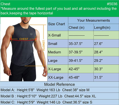 NELEUS Men'S 3 Pack Running Tank Tops Muscle Workout Athletic Shirts with Hoods,5067,Red/Light Green/Light Grey,Us 2XL,EU 3XL