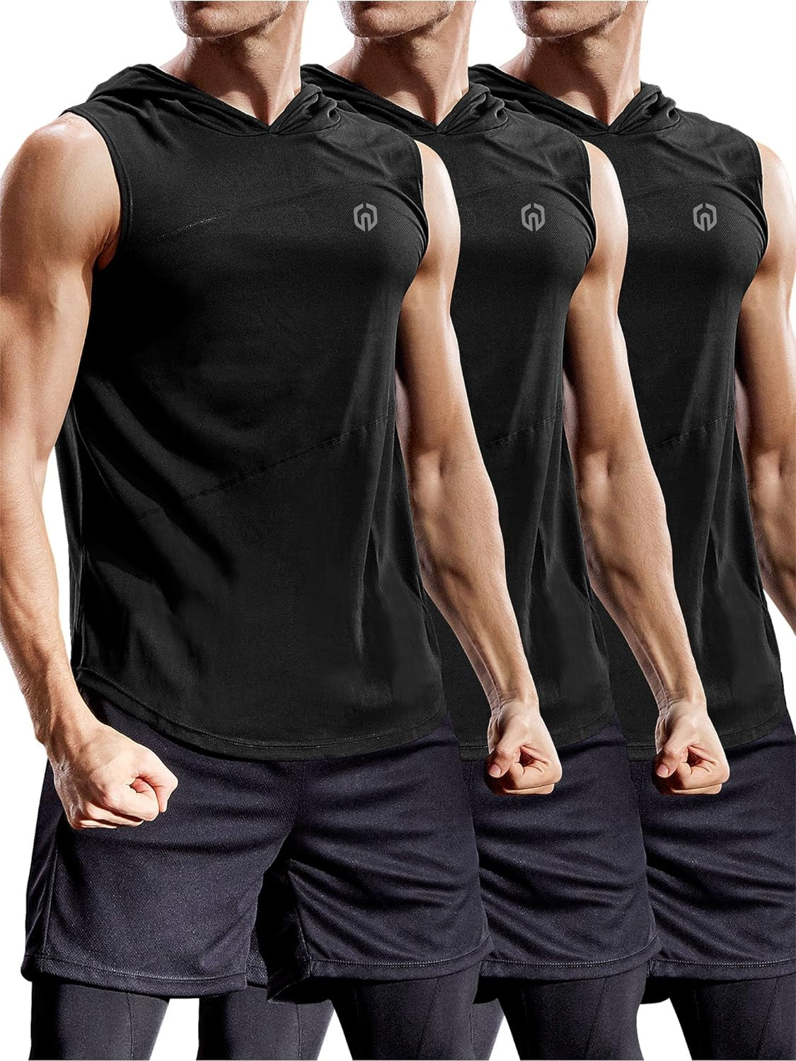 NELEUS Dry Fit Workout Athletic Muscle Tank Top Running Shirts with Hoods