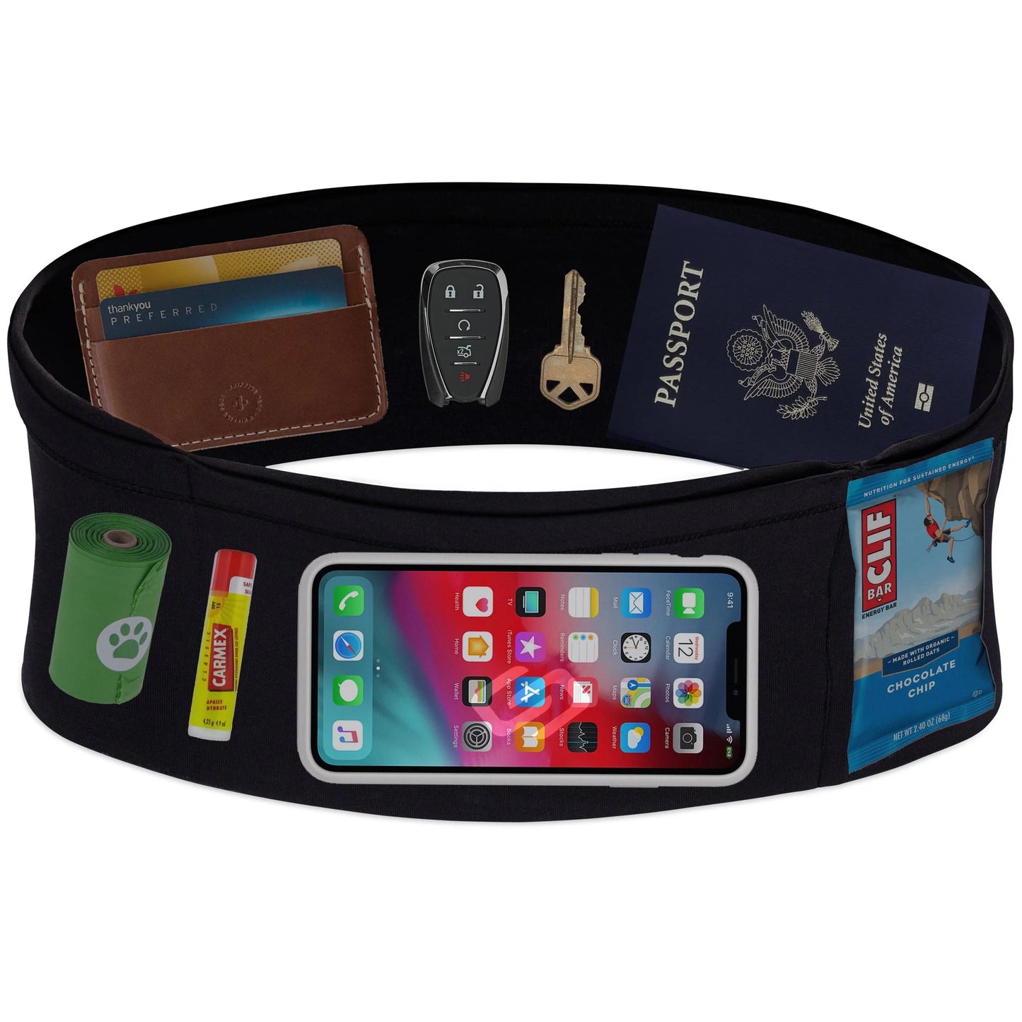 Versamax Running Belt, Anti-Theft Travel Belt, Exercise Waist Pack - Fits All Phones