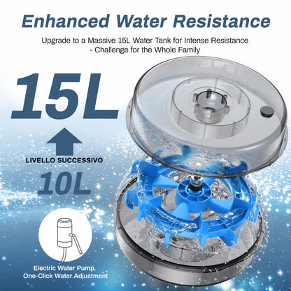 Rowing Machine 16 Levels of Quiet Resistance, Water Rowing with LCD Monitor, 350 Lbs Weight Capacity for Home Use