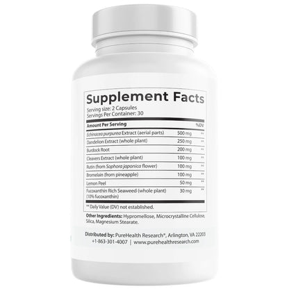 Lymph System Support Supplement - Lymphatic Drainage Supplement with Dandelion Extract