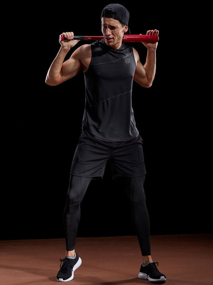 NELEUS Dry Fit Workout Athletic Muscle Tank Top Running Shirts with Hoods