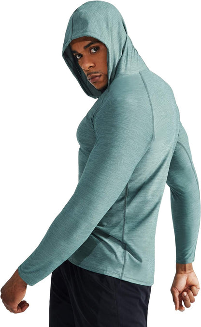 NELEUS Men'S Dry Fit Athletic Shirt Workout Running Long Sleeve Shirts with Hoods