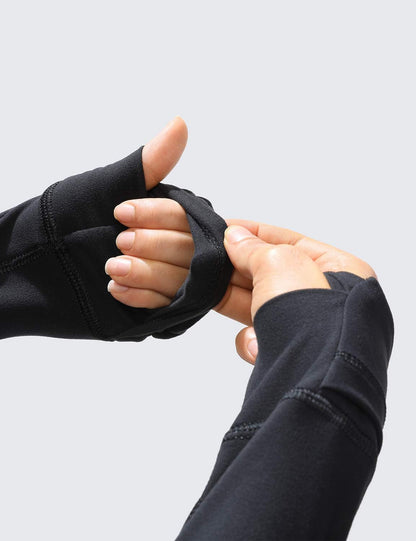 CRZ YOGA Women's Brushed Full Zip Hoodie Jacket for Sports and Exercise with Zippered Pockets