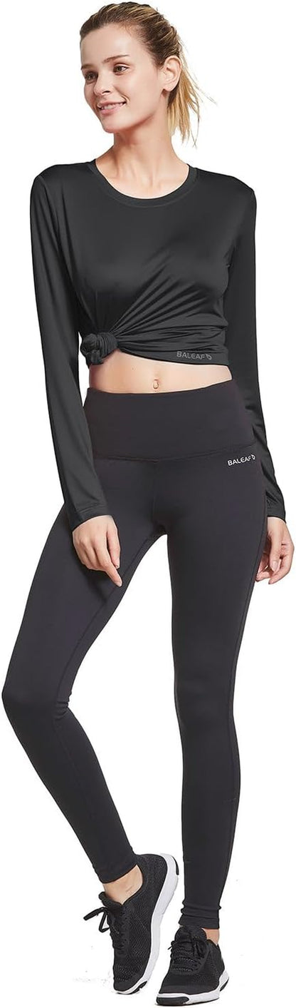Baleaf Long Sleeve Workout Tops for Women Running Athletic Shirts Active Quick Dry Lightweight Moisture Wicking