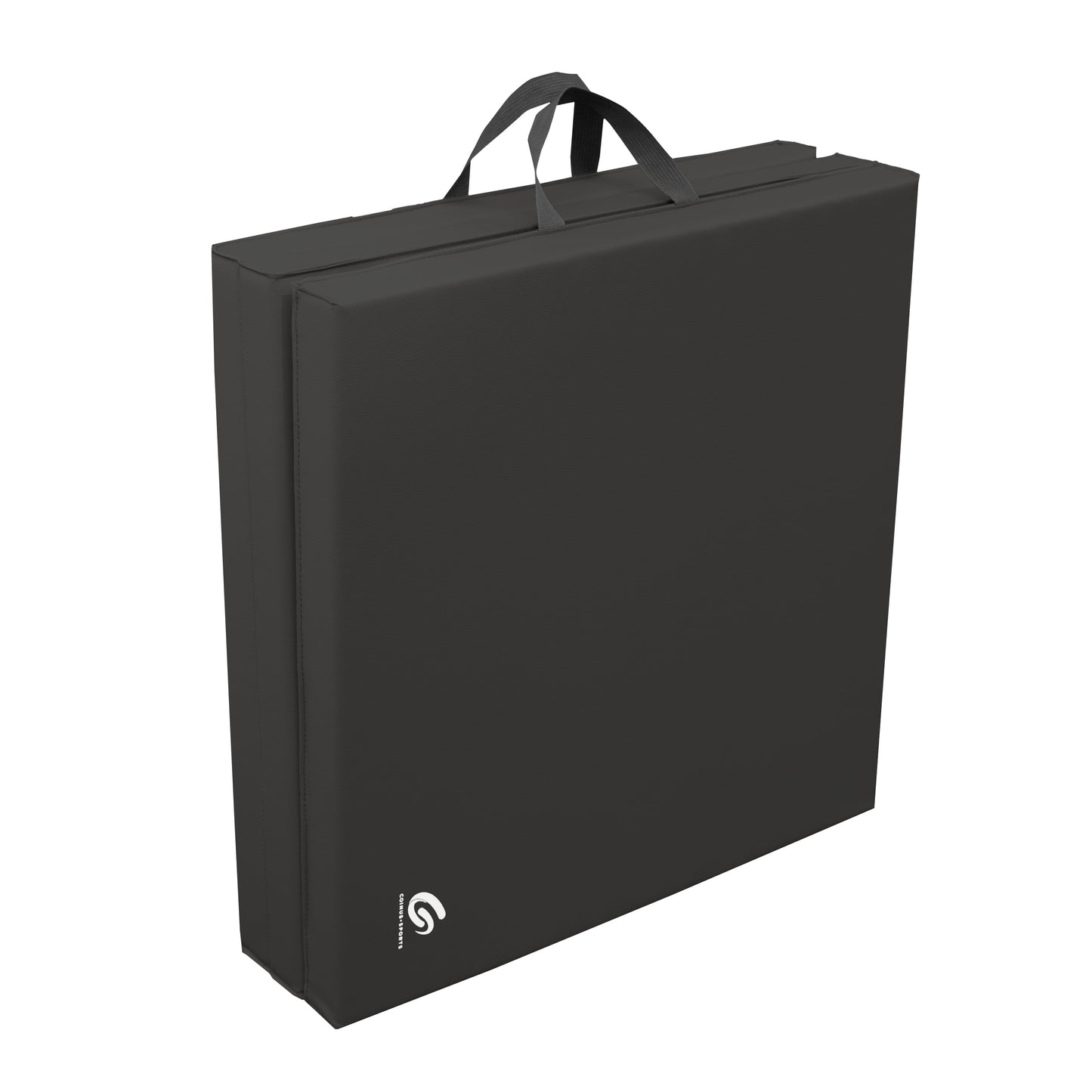 Tri-Fold Gymnastics Exercise Mat with Handles, 6' X 2' X 2", Black