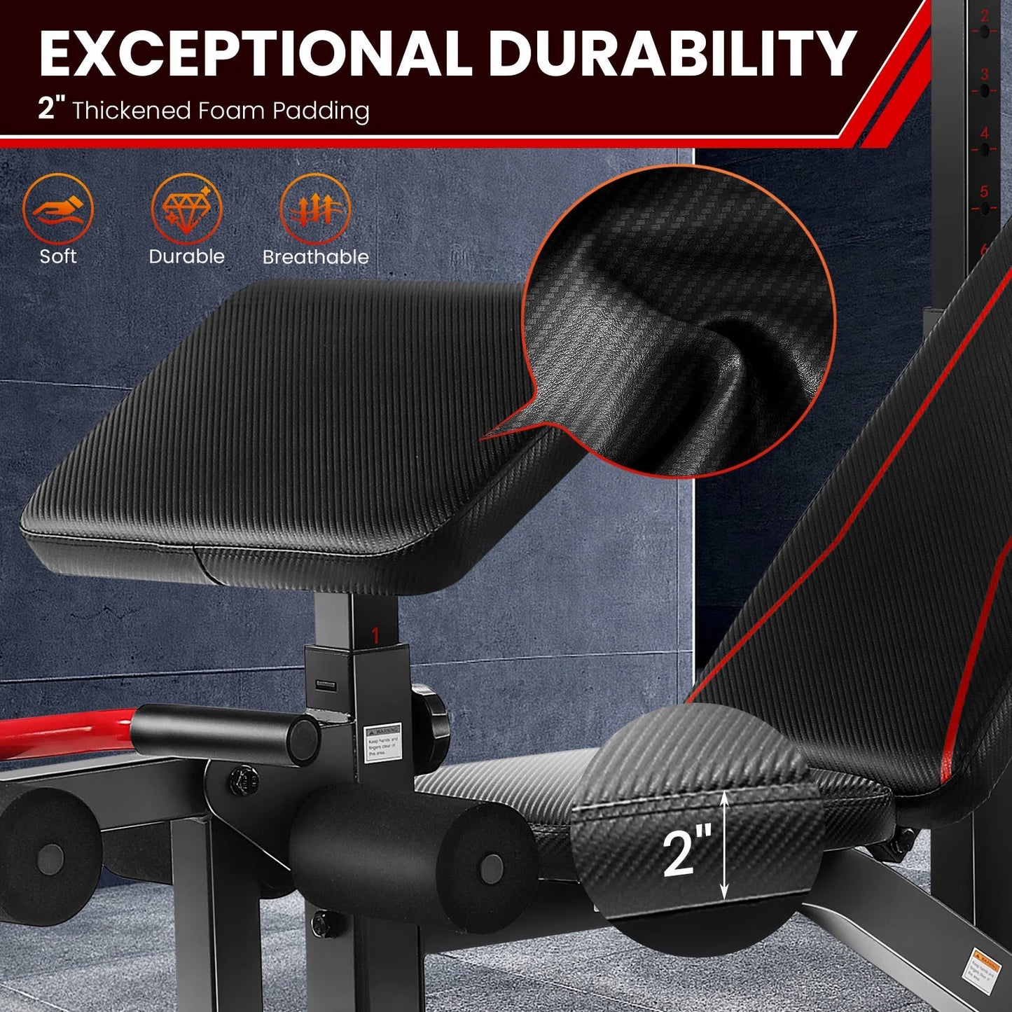 900LBS Olympic Weight Bench Set Adjustable Weight Bench with Barbell Rack, Preacher Curl, Leg Extension Multi-Purpose Workout Bench Set Full Body Strength Training