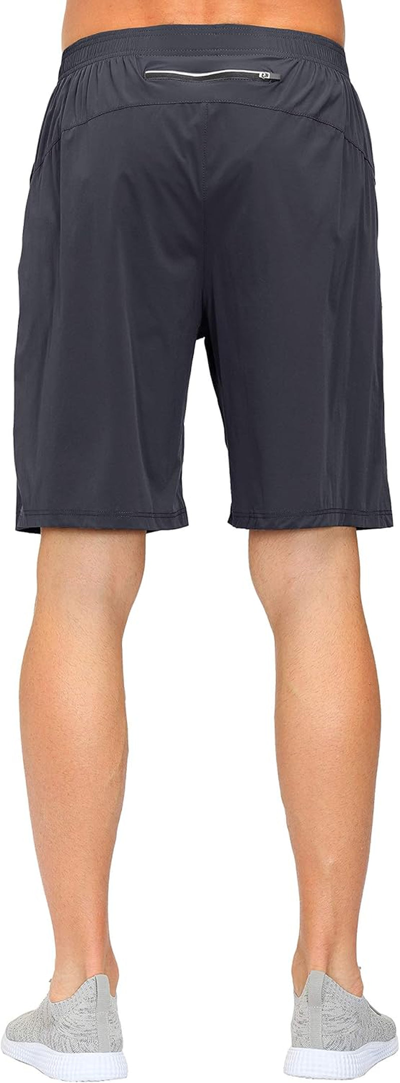 Mofiz Men'S Running Shorts Jogger Shorts Workout Lightweight Quick Dry Gym Shorts Casual Solid Deep Gray Size L