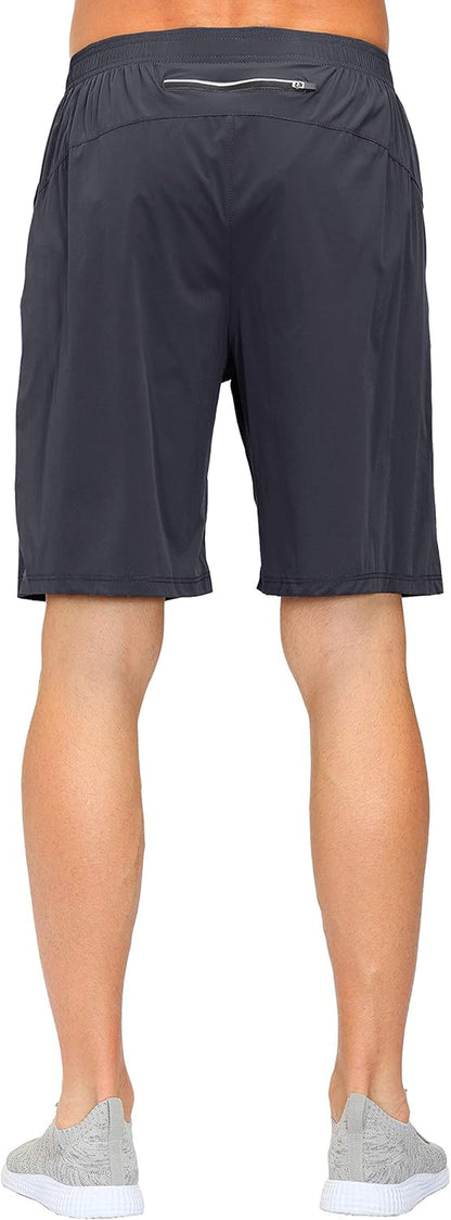 Mofiz Men'S Running Shorts Jogger Shorts Workout Lightweight Quick Dry Gym Shorts Casual Solid Deep Gray Size L