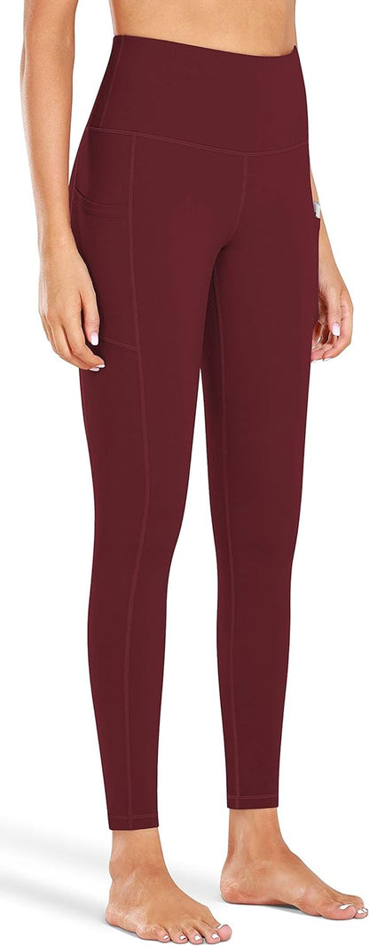 Fengbay High Waist Yoga Pants, Pocket Yoga Pants Tummy Control Workout Running 4 Way Stretch Yoga Leggings